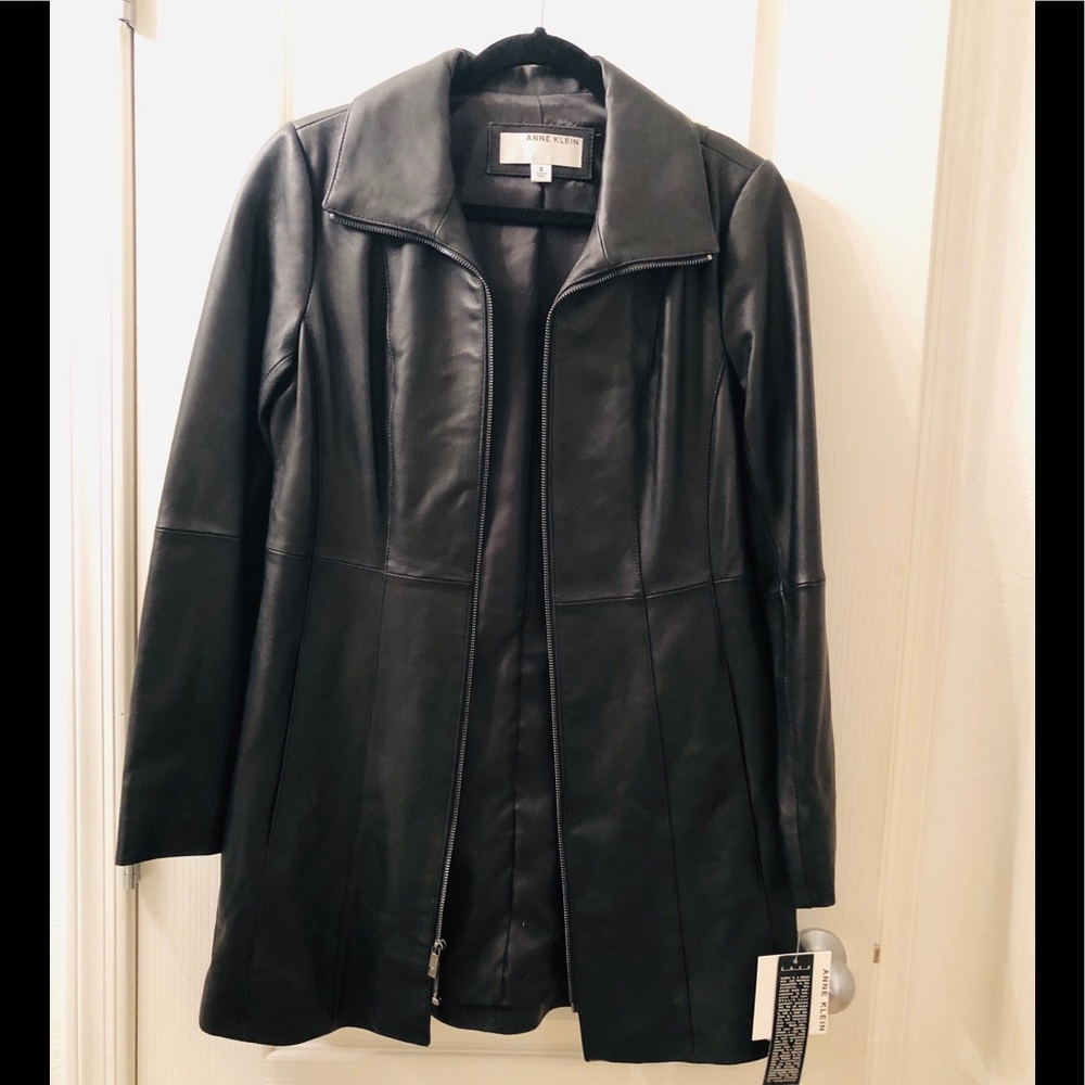 Leather over coat